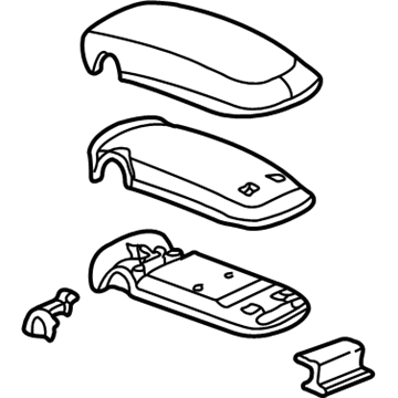 GM 10445060 Door Assembly, Front Floor Console Compartment (W/ Armrest) *Neutral Medium