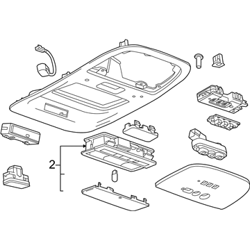 GM 22833104 Console Assembly, Roof *Light Opel Gray