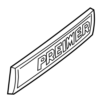 GM 23361803 Plate Assembly, Rear Compartment Lid Trim Level Name