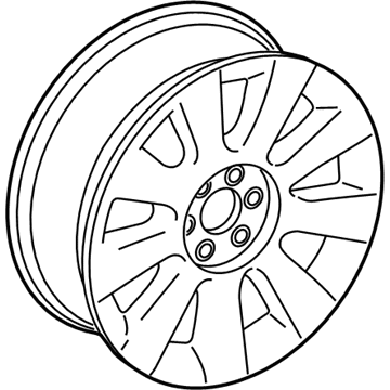 GM 20997876 Wheel Rim, 20X7.5J 50Mm Outside 132X6Xm14 Bellcrank *Bright Machine