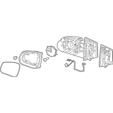 GM 42699547 Mirror Assembly, O/S Rr View (W/O Cvr)