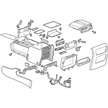 GM 84584395 Console Assembly, F/Flr *Shale