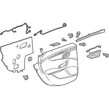 GM 23372792 Trim Assembly, Rear Side Door *Black