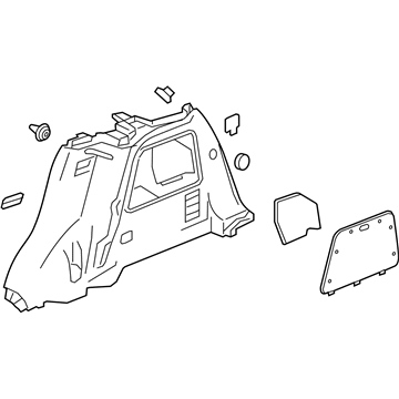 GM 42643814 Panel Assembly, Qtr Lwr Rr Tr *Black