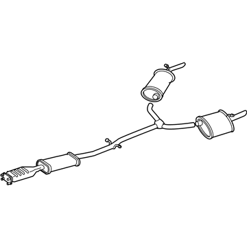 GM 25700191 Exhaust Muffler Assembly (W/ Exhaust & T/Pipe & 3W