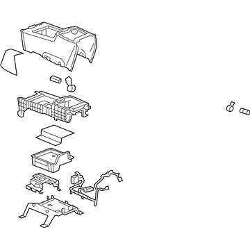 GM 22889171 Compartment Assembly, Front Floor <See Guide/Bfo> *Cashmere