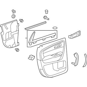 GM 23273317 Trim Assembly, Rear Side Door *Titanium