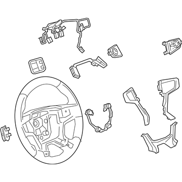 GM 84433491 Steering Wheel Assembly *Cocoa