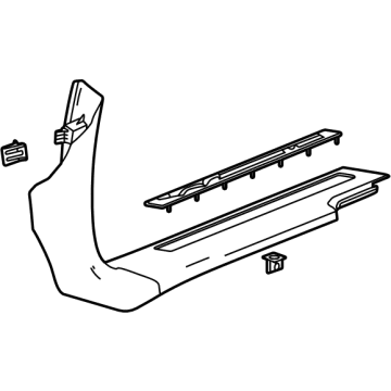 GM 84701444 Molding Assembly, Front S/D Sill Garn *Jet Black