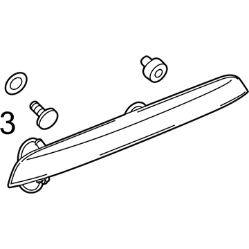 GM 42547912 Applique Assembly, Rear Closure Center W/License Plate Lamp *Paint To Mat