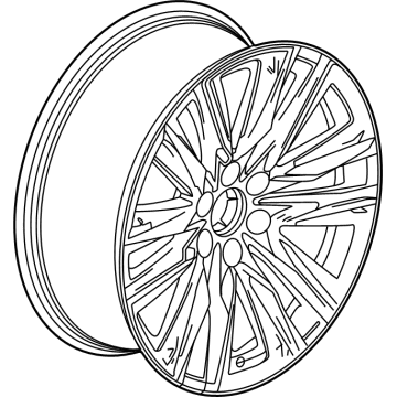 GM 23376239 Wheel, 22X9.0J Alum 28Mm O/S 139.7X6Xm14 B