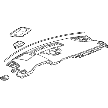 GM 84903346 Panel Assembly, I/P Upr Tr *Maple Sugar