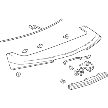 GM 84101566 Spoiler, Rear End *Iridium Meta