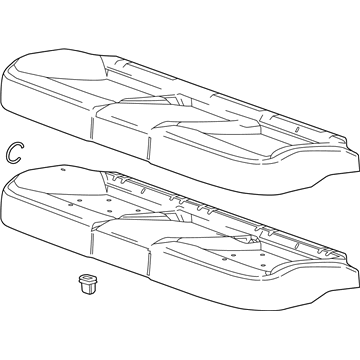 GM 23229215 Cushion Assembly, Rear Seat *Black