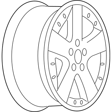 GM 9595765 Wheel Rim, 17X6.5 Aluminum 52Mm Outside 115.0Mm Bellcrank *Silver Spark