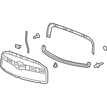 GM 20836155 Grille Assembly, Hood Air *Less Finish