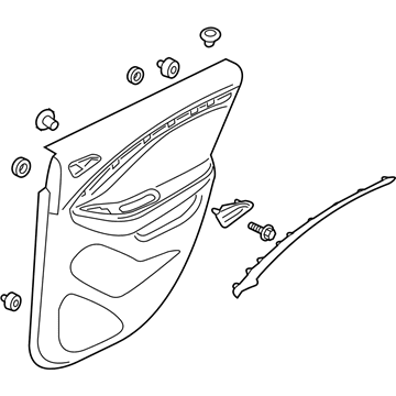 GM 84412273 Trim Assembly, Rear S/D *Neutral