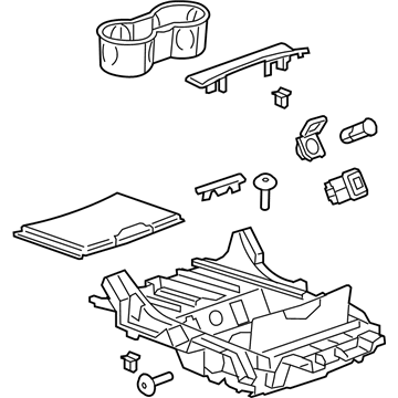 GM 84225095 Compartment Assembly, Front Floor Console *Black Marblel