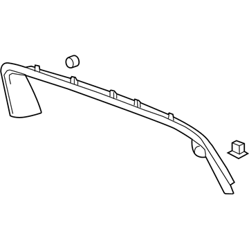 GM 25874010 Molding Assembly, Lift Gate Window Upper Garnish *Light Ttnum