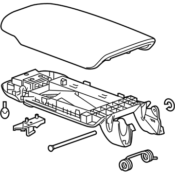 GM 84500549 Armrest Assembly, F/Flr Cnsl *Black