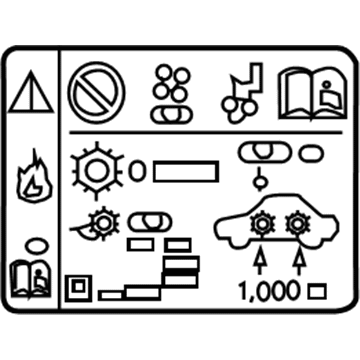 GM 84468773 Label, A/C Refrig & Fan Blade Wrng