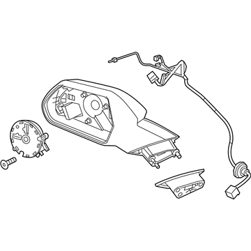 GM 84561626 Mirror Assembly, O/S Rr View *Serv Primer