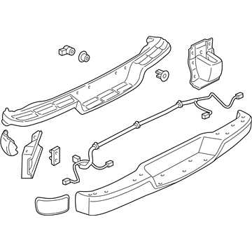 GM 84361130 Bar Assembly, Rear Bumper Imp *Black