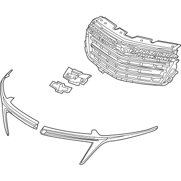 GM 85573296 GRILLE ASM-FRT UPR *EX BRT CHROM