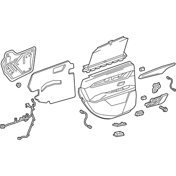 GM 84161173 Trim Assembly, Rear Side Door *Black