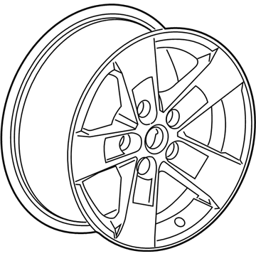 GM 9598666 Wheel Rim, 16X7.5J 41Mm Outside 120X5Xm14 Bellcrank *Sparkle Silv