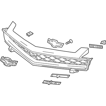 GM 23468208 Grille Assembly, Front Upper