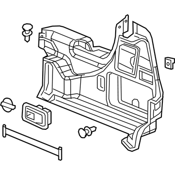 GM 39015695 Panel, Quarter Window Lower Trim Finish *Black