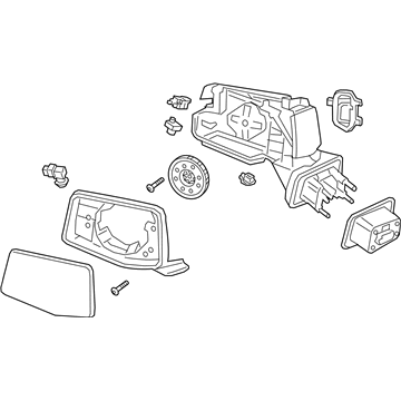 GM 84823219 Mirror Assembly, O/S Rr View (W/O Cvr)