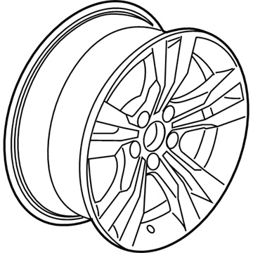 GM 20985986 Wheel Rim, 18X9.5J 46Mm Outside 120X5Xm14 Bellcrank *U B Machine