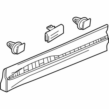 GM 23187741 Molding Assembly, Front Side Door *Black