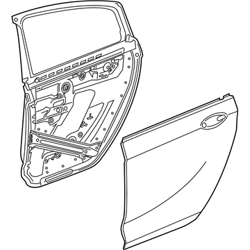 GM 39171976 Door Assembly, Rear Si