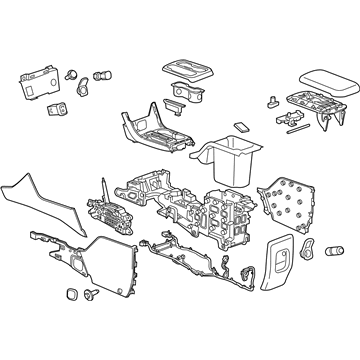 GM 23302242 Console Assembly, Front Floor *Black