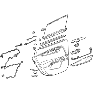 GM 22952375 Trim Assembly, Rear Side Door *Cocoa