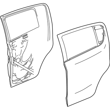 GM 42349044 Door Assembly, Rear Side (Lh)