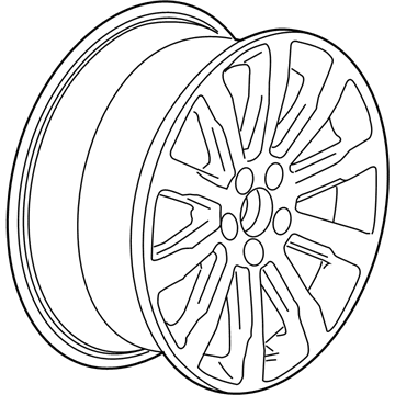 GM 22812384 Wheel Rim, 18X8J Aluminum 32Mm Outside 115X5Xm12 Bellcrank *Sterling Slv